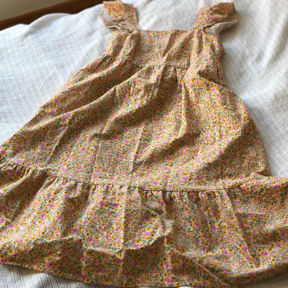 Ditsy yellow floral dress